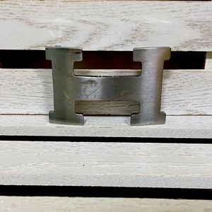 Hermes Constance H Belt Buckle Only - Brushed Silver 38mm